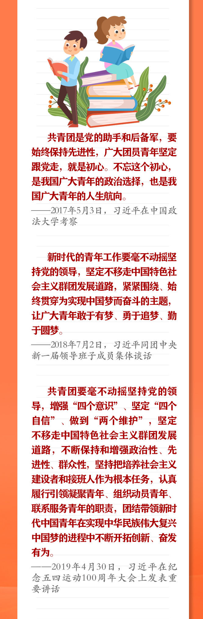 手繪長卷 | 共青團員們，總書記這些話要牢記