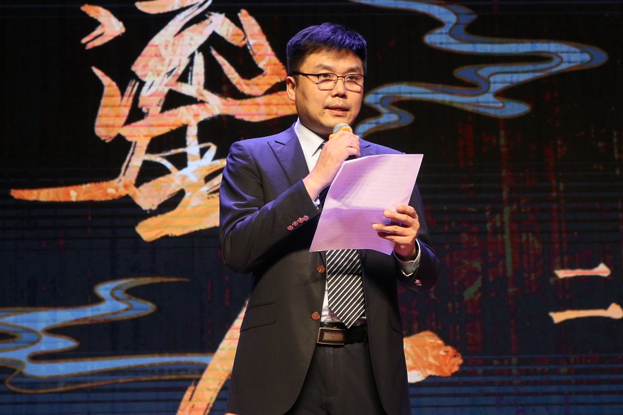 北京外國(guó)語(yǔ)大學(xué)黨委常委、副校長(zhǎng)趙剛在活動(dòng)現(xiàn)場(chǎng)講話。主辦方供圖