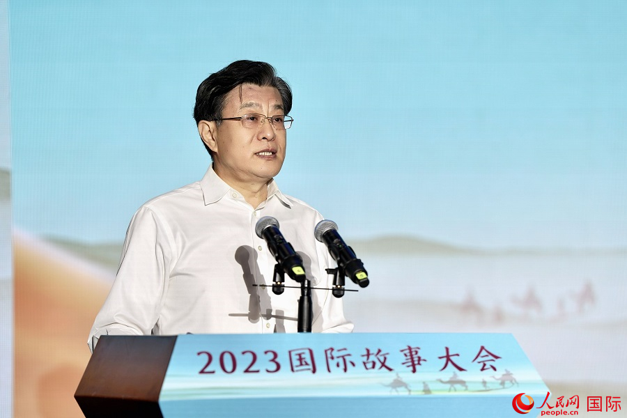 中國人民對外友好協(xié)會副會長李?？罗o。人民網(wǎng) 盧鵬宇攝