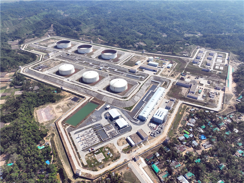 孟加拉國首個海陸一體化超大型石油儲運工程——單點系泊及雙線管道工程。中石油管道局供圖。