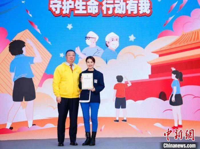 演員周海媚受邀參與公益活動(dòng)。　郭凱敏 攝