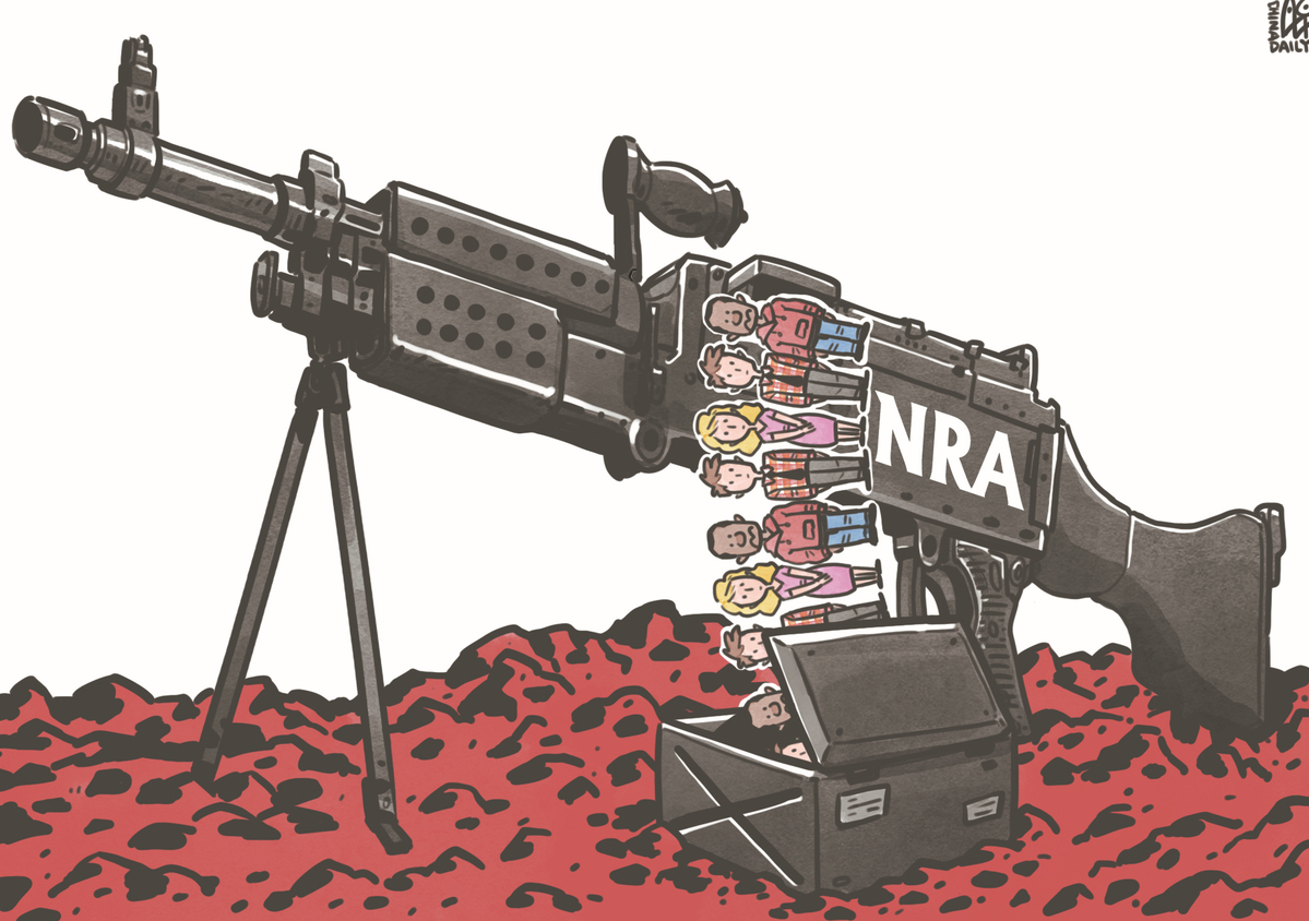 NRA成為推行槍支管控背后最大的阻力。（來(lái)源：中國(guó)日?qǐng)?bào) 作者：蔡艨）
