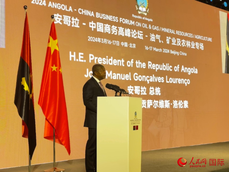 安哥拉總統(tǒng)若昂·曼努埃爾·貢薩爾維斯·洛倫索。人民網(wǎng)記者 張榮攝