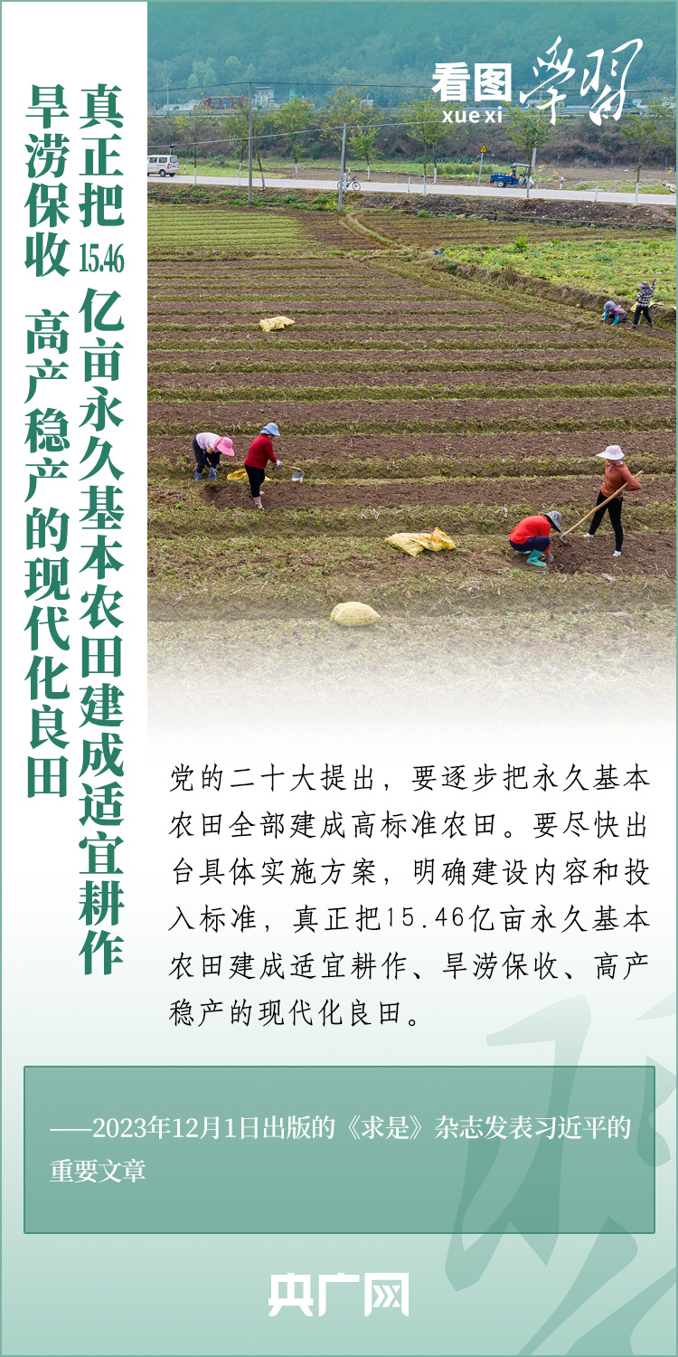 看圖學(xué)習(xí)丨推廣良田、良種、良法、良機 給農(nóng)業(yè)現(xiàn)代化插上科技的翅膀