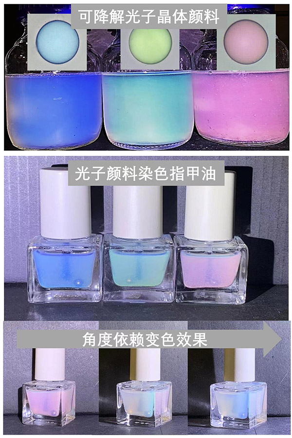 天津大學(xué)宋東坡課題組成功研發(fā)具有靚麗結(jié)構(gòu)色的光子晶體顏料。 天津大學(xué)供圖