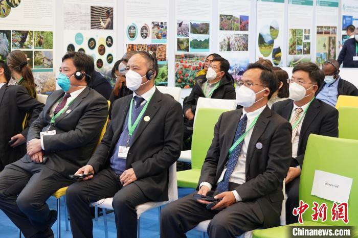 圖為極小種群物種和生物多樣性保護邊會現(xiàn)場?！≡颇鲜×謽I(yè)和草原局供圖