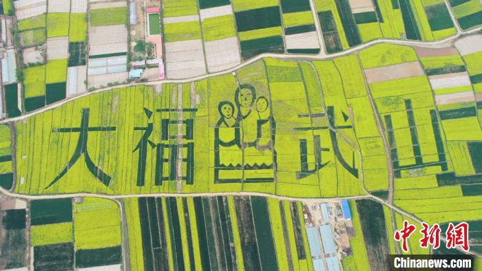 2019年4月，天水武山縣萬畝鄉(xiāng)村油菜花海。(資料圖) 何海瑞 攝