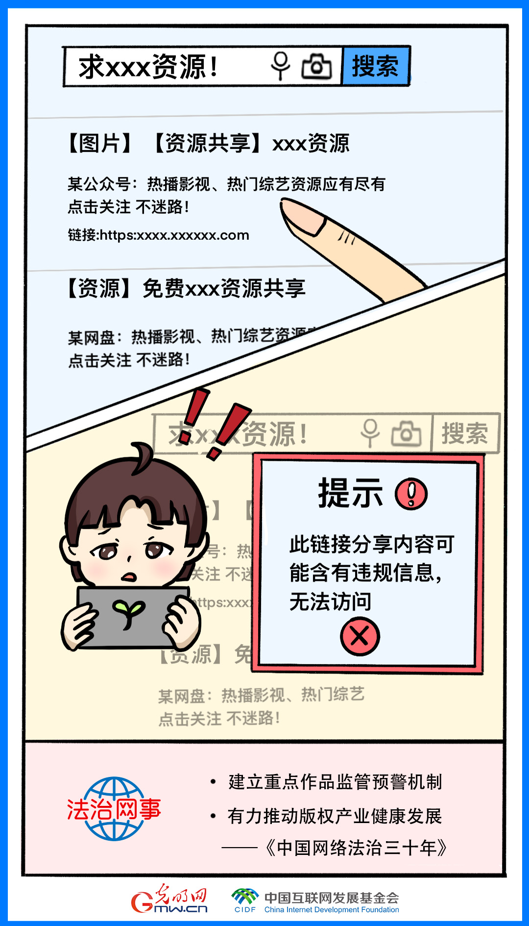 【法治網(wǎng)事】漫畫丨中國網(wǎng)絡法治三十年
