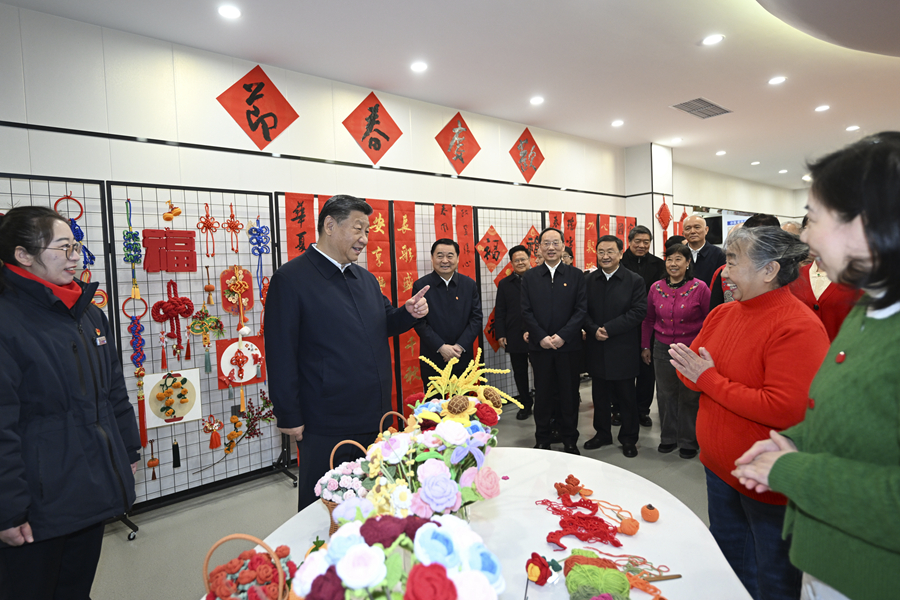 2025年1月23日，習(xí)近平總書記在沈陽(yáng)大東區(qū)長(zhǎng)安街道長(zhǎng)安小區(qū)社區(qū)黨群服務(wù)中心考察。