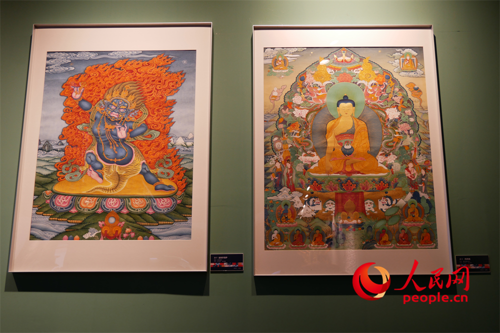 唐卡藝術(shù)作品。人民網(wǎng) 韋衍行攝